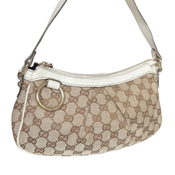 Gucci Monogram Shoulder Bag in Beige / Cream / Gold - Image 2