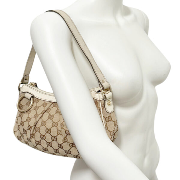 Gucci Monogram Shoulder Bag in Beige / Cream / Gold - Image 7