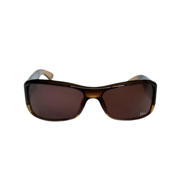 Dior Logo Ombre Chunky Sunglasses in Brown / Silver - Image 2