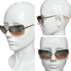 Chanel Logo Rimless Ombre Sunglasses in Orange / Navy-Aqua / Gold - Image 4