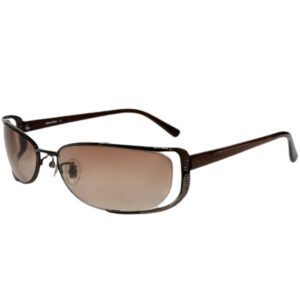 Vintage Miu Miu Logo Rimless Sunglasses in Brown | NITRYL