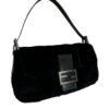 Fendi Fur Shoulder Baguette Bag in Black - Image 2