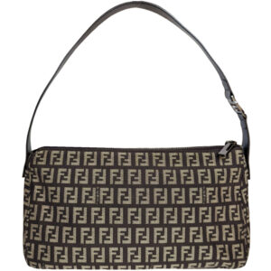 Vintage Fendi Monogram Shoulder Bag in Brown | NITRYL