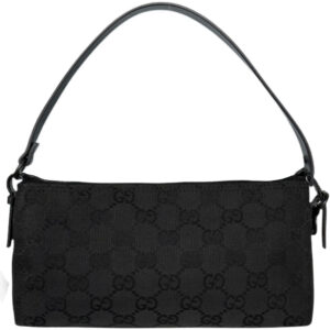 Vintage Gucci Monogram Mini Shoulder Bag in Black | NITRYL