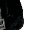 Fendi Fur Shoulder Baguette Bag in Black - Image 5