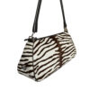 Prada Zebra Print Calfskin Shoulder Bag in White / Brown / Silver - Image 2