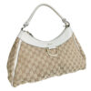 Gucci Monogram D Ring Hobo Shoulder Bag in Beige / White / Gold - Image 2