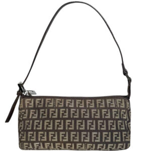 Vintage Fendi Monogram Mini Shoulder Bag in Brown | NITRYL