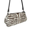 Prada Zebra Print Calfskin Shoulder Bag in White / Brown / Silver - Image 4