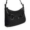 Gucci Monogram Horsebit Shoulder Bag in Black / Silver - Image 2