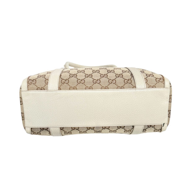 Gucci Monogram Shoulder Boston Bag in Beige / Cream / Gold - Image 5