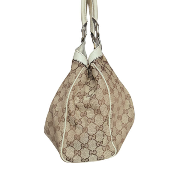 Gucci Monogram Sukey Hobo Shoulder Bag in Beige / Gold - Image 3