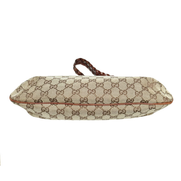 Gucci Monogram Horsebit Shoulder Bag in Beige / Tan Brown / Gold - Image 7