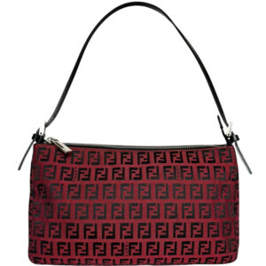 Vintage Fendi Monogram Shoulder Bag in Red / Black | NITRYL