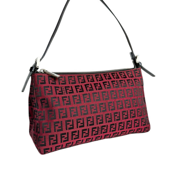 Fendi Monogram Shoulder Bag in Red / Black - Image 2