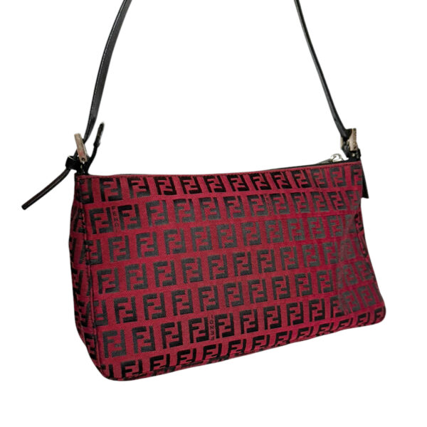 Fendi Monogram Shoulder Bag in Red / Black - Image 4