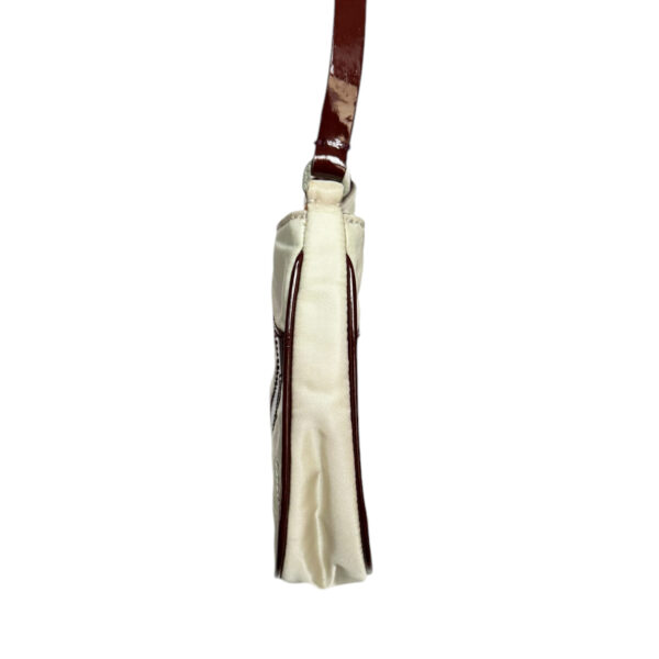 Prada Nylon Shoulder Bag in Cream / Maroon - Image 7