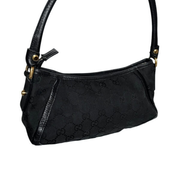 Gucci Monogram D Ring Shoulder Bag in Black / Gold - Image 5