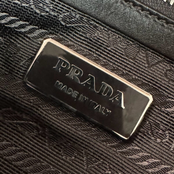 Prada Zebra Print Calfskin Shoulder Bag in White / Brown / Silver - Image 8