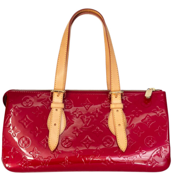 Vintage Louis Vuitton Monogram Vernis Rosewood Shoulder Bag in Cherry Red / Gold | NITRYL