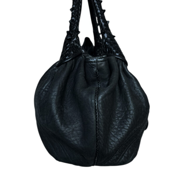 Fendi Leather Spy Hobo Shoulder Bag in Black / Gold - Image 3