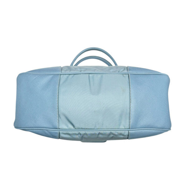 Prada Nylon Half Moon Hobo Shoulder Bag in Baby Blue / Silver - Image 5