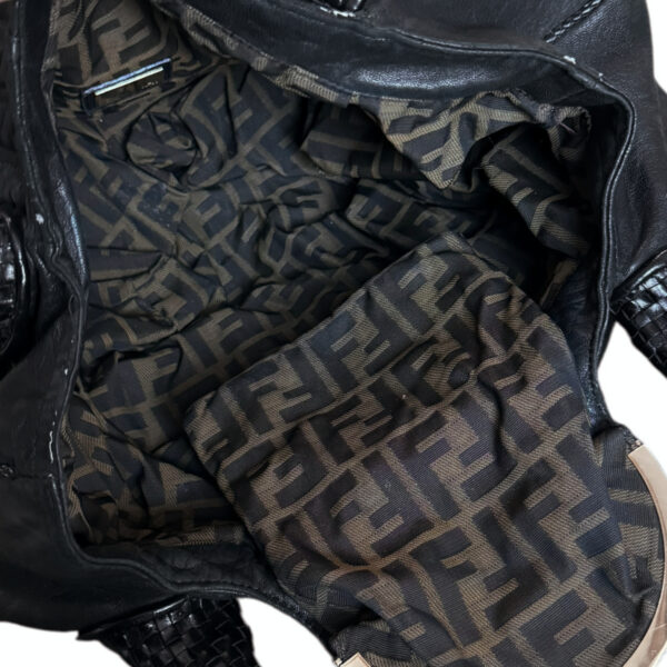 Fendi Leather Spy Hobo Shoulder Bag in Black / Gold - Image 6