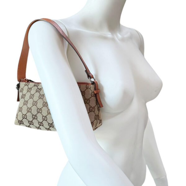 Gucci Monogram Mini Shoulder Bag in Beige / Tan - Image 7