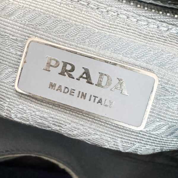 Prada Nylon Half Moon Hobo Shoulder Bag in Baby Blue / Silver - Image 7