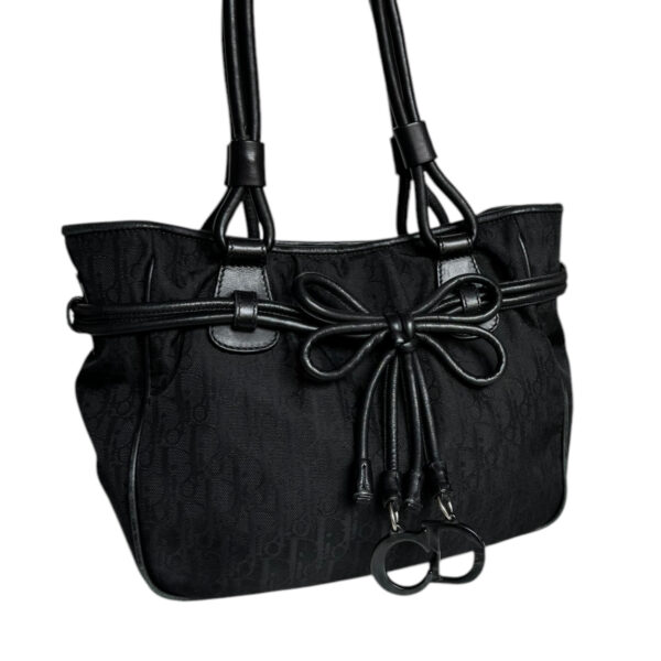 Dior Monogram CD Bow Shoulder Bag in Black - Image 2