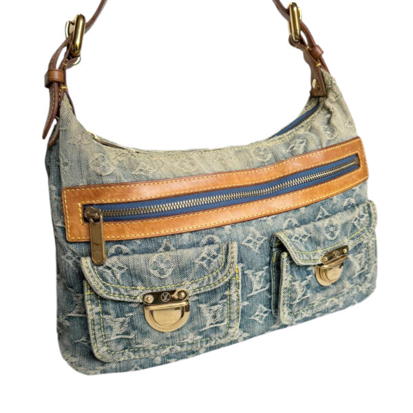 Louis Vuitton Monogram Denim Baggy Shoulder Bag in Blue - Image 2