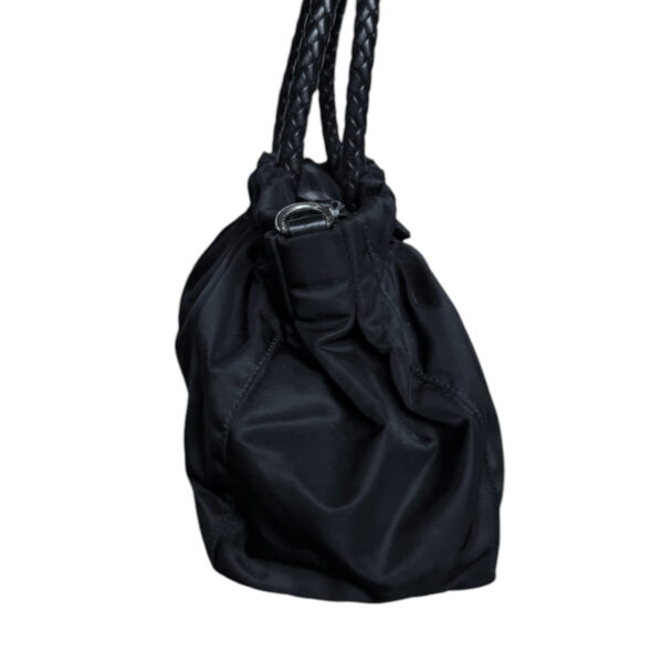 Prada Bow Nylon 2 Way Bag in Black / Silver - Image 3