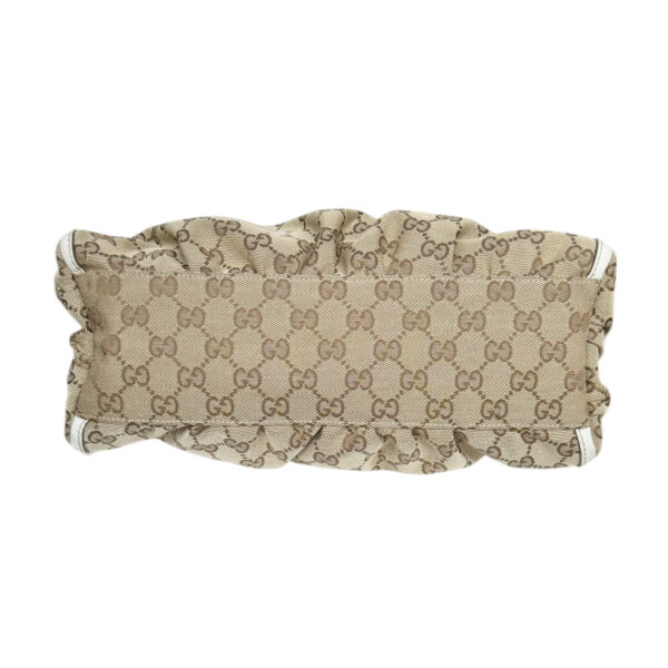 Gucci Monogram D Ring Hobo Shoulder Bag in Beige / White / Gold - Image 5