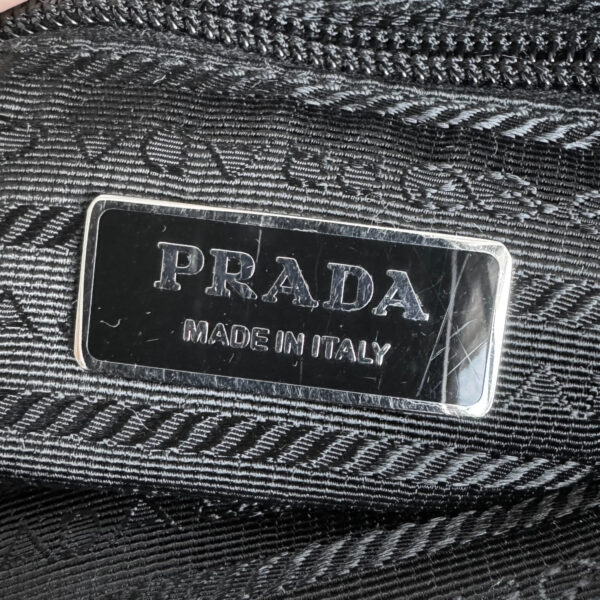 Prada Bow Nylon 2 Way Bag in Black / Silver - Image 7