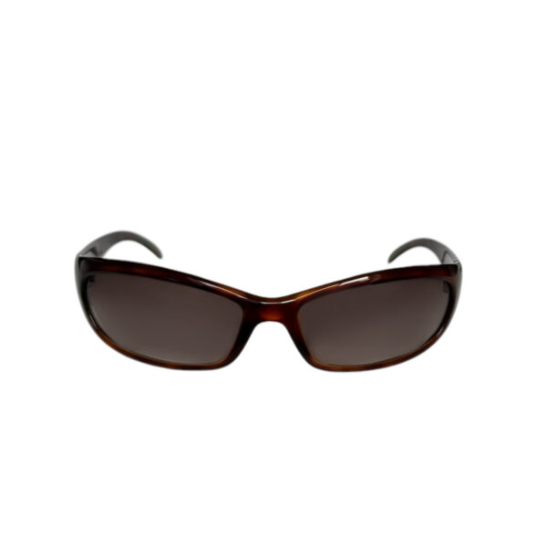 Chanel Diamante Logo Wraparound Sunglasses in Tortoiseshell Brown - Image 2