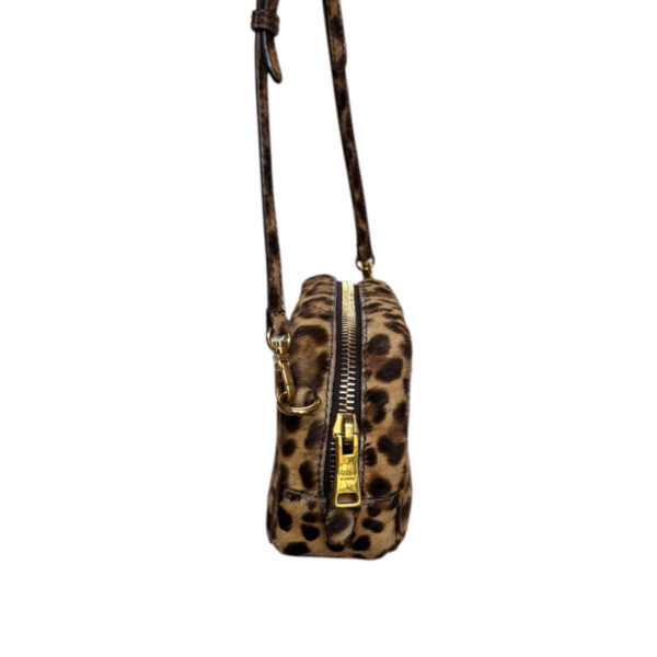 Prada Leopard Print Calfskin Mini Crossbody Bag in Brown - Image 3