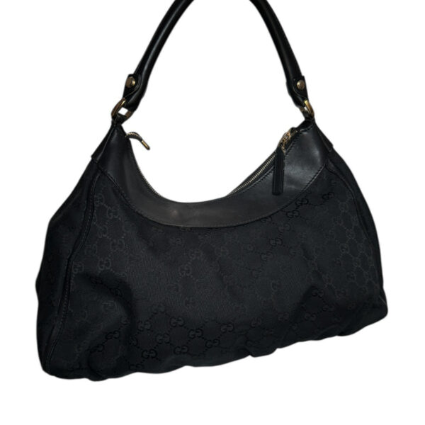 Gucci Monogram D Ring Hobo Shoulder Bag in Black / Gold - Image 4