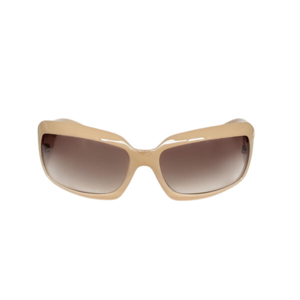 Chanel Mother of Pearl Logo Oversized Sunglasses in Beige - Image 2