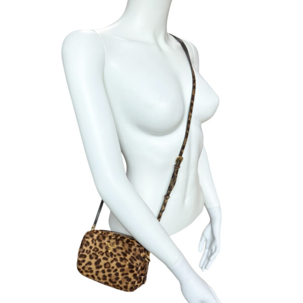 Prada Leopard Print Calfskin Mini Crossbody Bag in Brown - Image 8