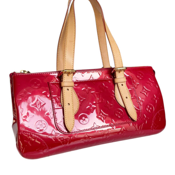 Louis Vuitton Monogram Vernis Rosewood Shoulder Bag in Cherry Red / Gold - Image 4