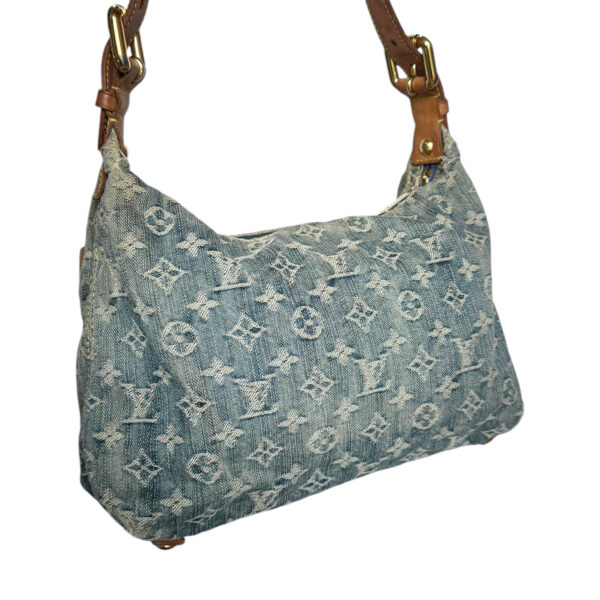 Louis Vuitton Monogram Denim Baggy Shoulder Bag in Blue - Image 4