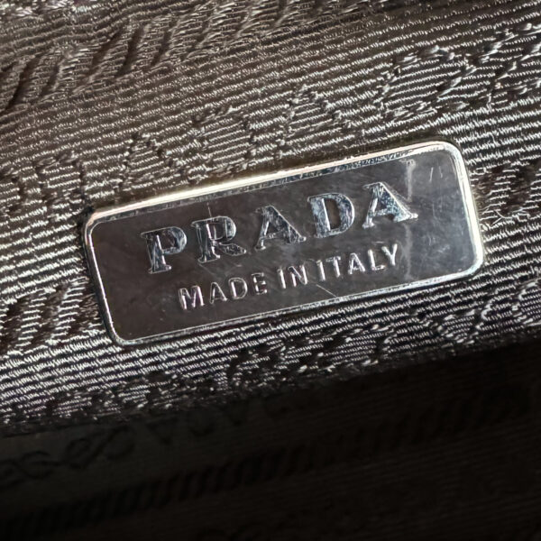 Prada Zebra Print Calfskin Shoulder Bag in White / Brown / Silver - Image 7