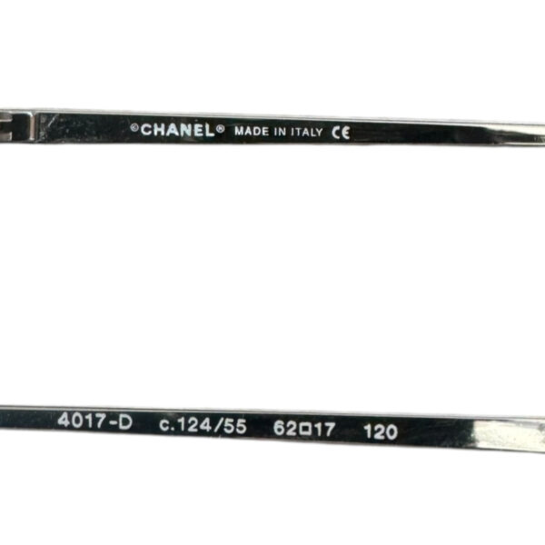 Chanel Diamante Rimless Ombre Sunglasses in Baby Blue / Silver - Image 3