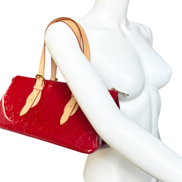 Louis Vuitton Monogram Vernis Rosewood Shoulder Bag in Cherry Red / Gold - Image 8