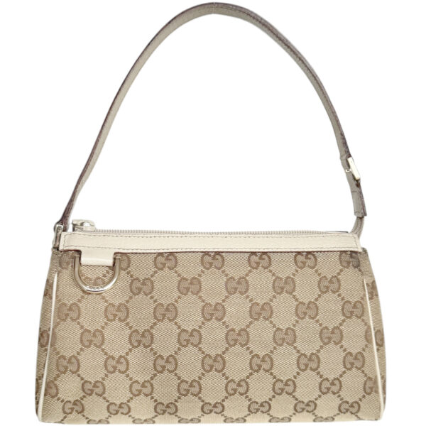 Vintage Gucci Monogram D Ring Mini Shoulder Bag in Beige / Cream / Gold | NITRYL