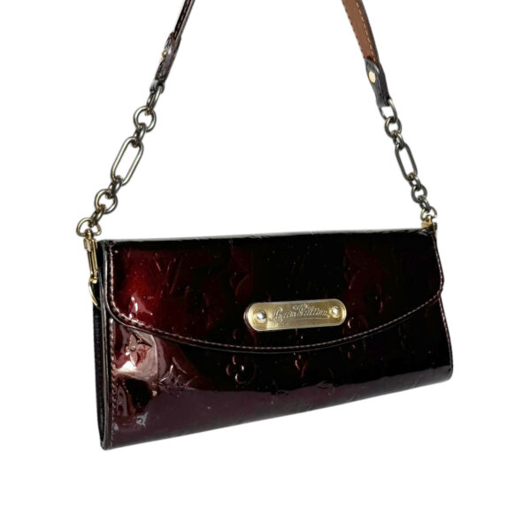 Louis Vuitton Monogram Vernis Sunset Boulevard Mini Shoulder Bag in Burgundy / Gold - Image 2