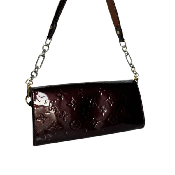 Louis Vuitton Monogram Vernis Sunset Boulevard Mini Shoulder Bag in Burgundy / Gold - Image 4