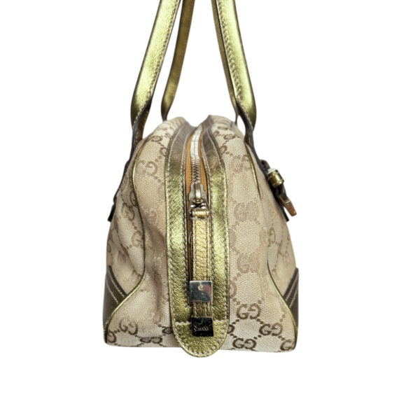 Gucci Monogram Bow Princy Shoulder Bag in Beige / Gold - Image 3