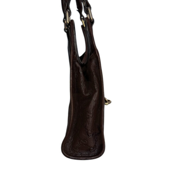Gucci Monogram Leather Jackie Shoulder Bag in Brown / Gold - Image 3