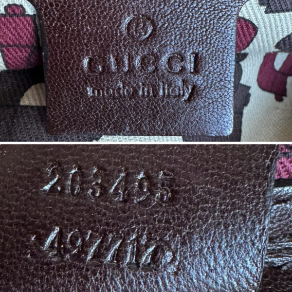 Gucci Monogram Leather Jackie Shoulder Bag in Brown / Gold - Image 6
